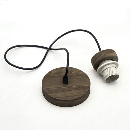 Brilagi - LED Lámpara colgante con cable ANTHONY 1xE27/60W/230V roble nogal/negro