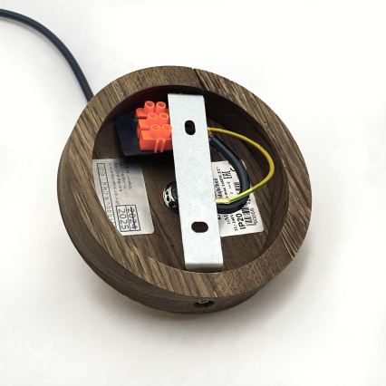 Brilagi - LED Lámpara colgante con cable ANTHONY 1xE27/60W/230V roble nogal/negro