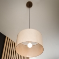 Brilagi - LED Lámpara colgante con cable ANTHONY 1xE27/60W/230V roble nogal/beige