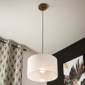 Brilagi - LED Lámpara colgante con cable ANTHONY 1xE27/60W/230V roble nogal/blanco
