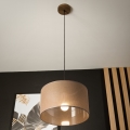Brilagi - LED Lámpara colgante con cable ANTHONY 1xE27/60W/230V roble nogal/marrón