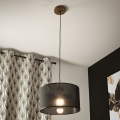 Brilagi - LED Lámpara colgante con cable ANTHONY 1xE27/60W/230V roble nogal/negro