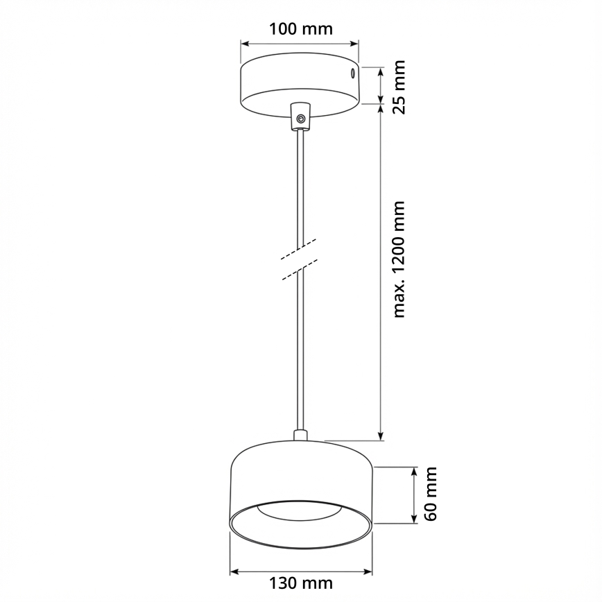 Brilagi - LED Lámpara colgante con cable AURA LUX 1xGX53/30W/230V negro/ahumado