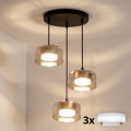 Brilagi - LED Lámpara colgante con cable AURA LUX 3xGX53/30W/230V negra/dorada