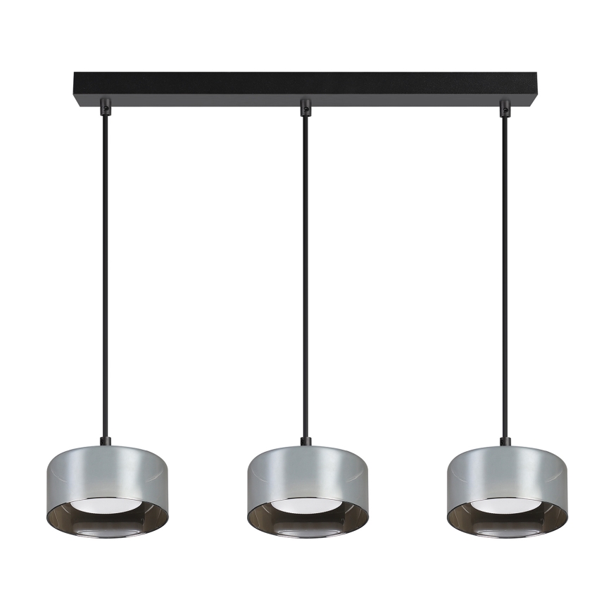 Brilagi - LED Lámpara colgante con cable AURA LUX 3xGX53/30W/230V negro/ahumado