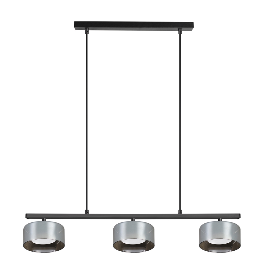 Brilagi - LED Lámpara colgante con cable AURA LUX 3xGX53/30W/230V negro/ahumado
