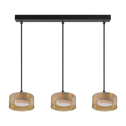 Brilagi - LED Lámpara colgante con cable AURA LUX 3xGX53/30W/230V negro/dorado