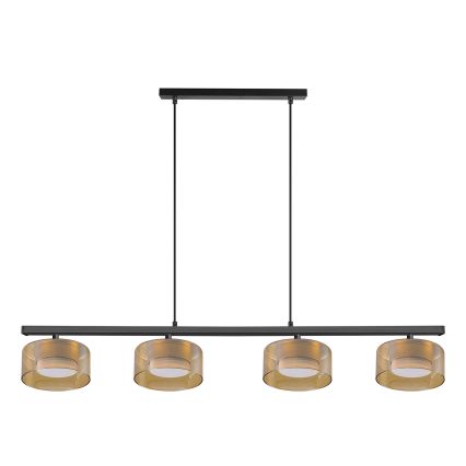 Brilagi - LED Lámpara colgante con cable AURA LUX 4xGX53/30W/230V negro/dorado