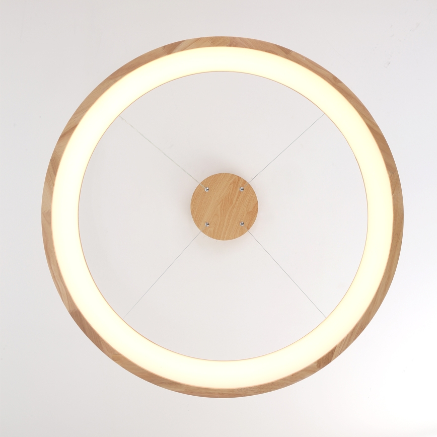 Brilagi - Lámpara colgante LED con cable FALCON WOOD LED/60W/230V 3000/4000/6000K Ø 80 cm madera