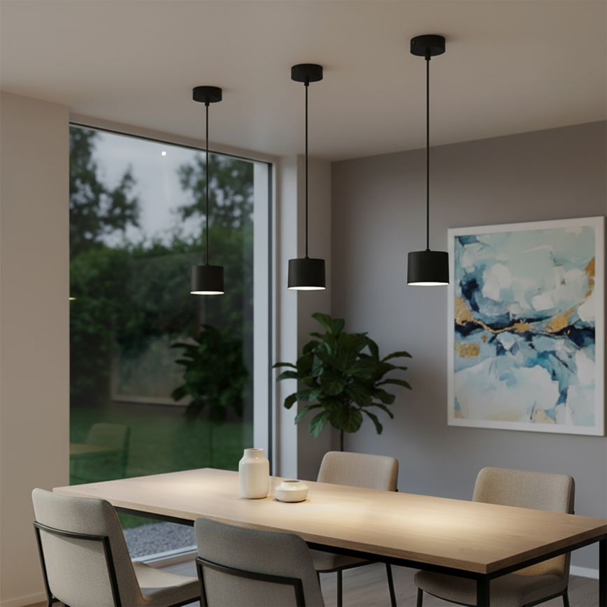 Brilagi - LED Lámpara colgante con cable STRIPY 1xGX53/15W/230V negra