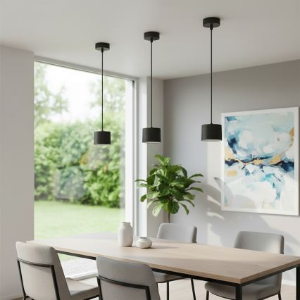 Brilagi - LED Lámpara colgante con cable STRIPY 1xGX53/15W/230V negra