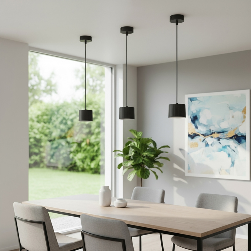 Brilagi - LED Lámpara colgante con cable STRIPY 1xGX53/15W/230V negra