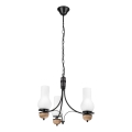 Brilagi - LED Lámpara colgante con cadena COTTAGE 3xE14/40W/230V haya/blanco