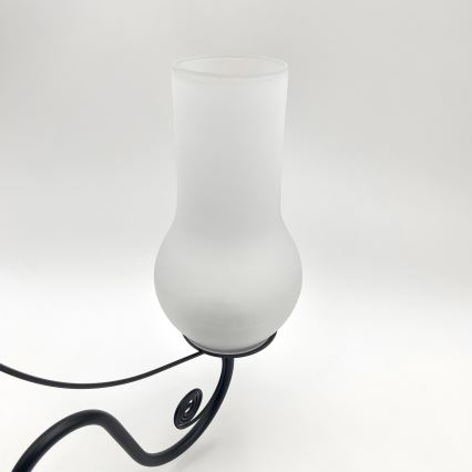Brilagi - LED Lámpara colgante con cadena COTTAGE 3xE14/40W/230V negro/blanco
