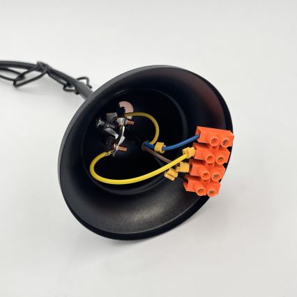 Brilagi - LED Lámpara colgante con cadena COTTAGE 3xE14/40W/230V negro/marrón