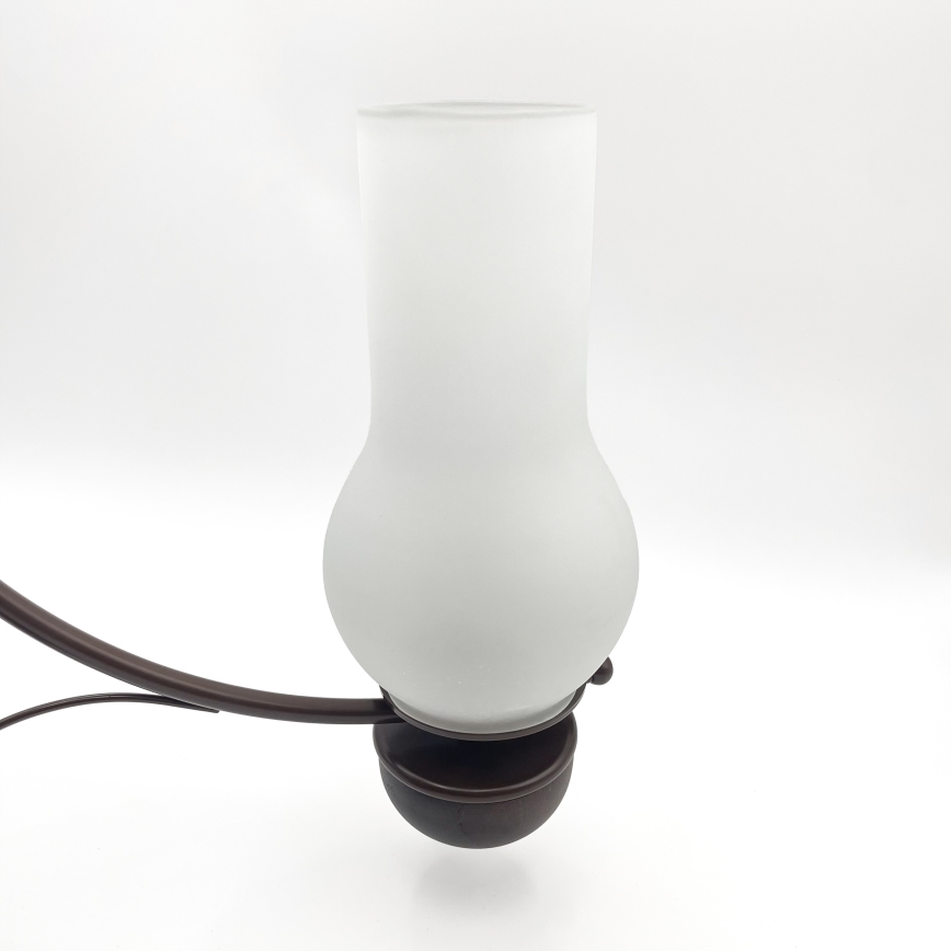 Brilagi - LED Lámpara colgante con cadena COTTAGE 3xE14/40W/230V roble/blanco