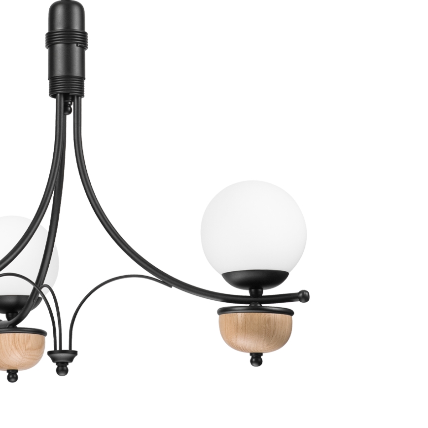 Brilagi - LED Lámpara colgante con cadena COTTAGE 3xG9/40W/230V haya/blanco