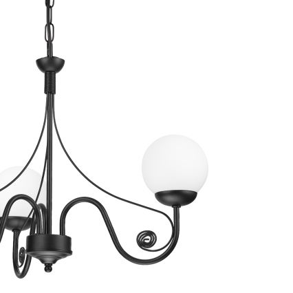 Brilagi - LED Lámpara colgante con cadena COTTAGE 3xG9/40W/230V negro/blanco