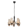 Brilagi - LED Lámpara colgante con cadena COTTAGE 5xE14/40W/230V haya/marrón