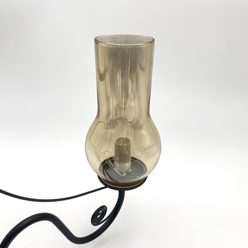 Brilagi - LED Lámpara colgante con cadena COTTAGE 5xE14/40W/230V negro/marrón