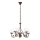 Brilagi - LED Lámpara colgante con cadena COTTAGE 5xG9/40W/230V marrón/blanco