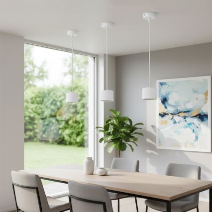 Brilagi - LED Lámpara colgante de cable STRIPY 1xGX53/15W/230V blanca