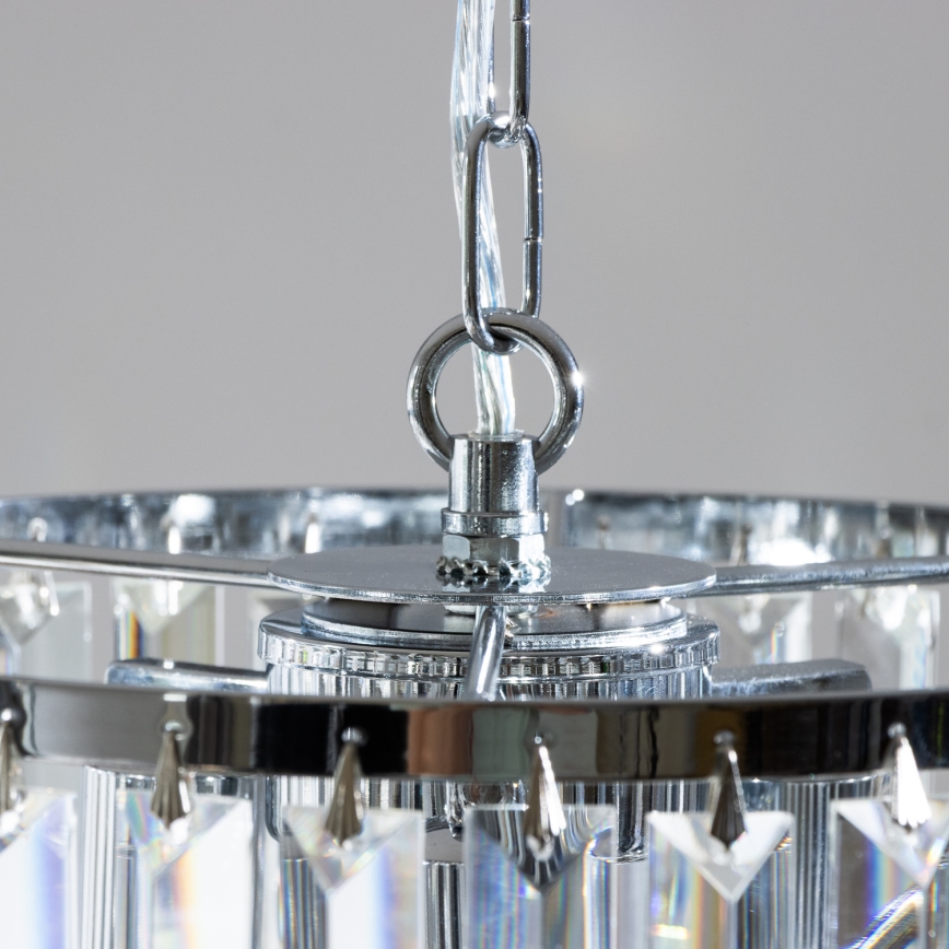 Brilagi - LED Lámpara colgante de cristal MOZART 4xE14/40W/230V cromo brillante