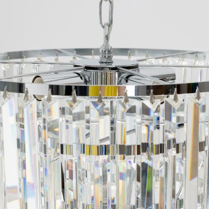 Brilagi - LED Lámpara colgante de cristal MOZART 5xE14/40W/230V cromo brillante