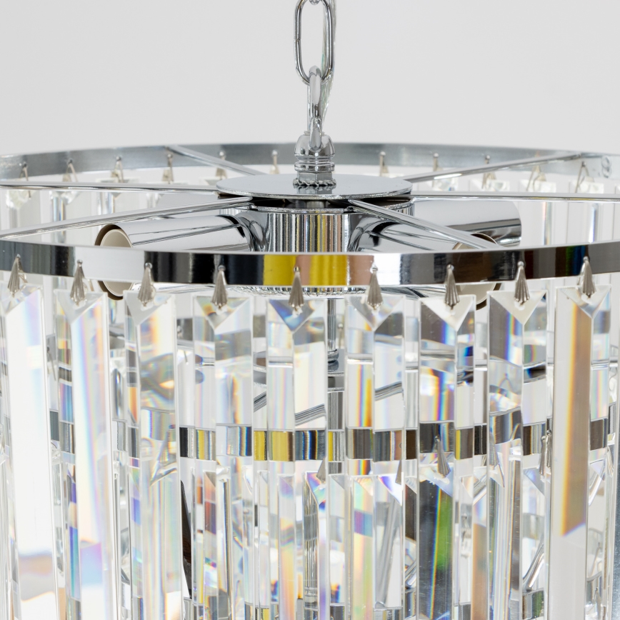 Brilagi - LED Lámpara colgante de cristal MOZART 5xE14/40W/230V cromo brillante