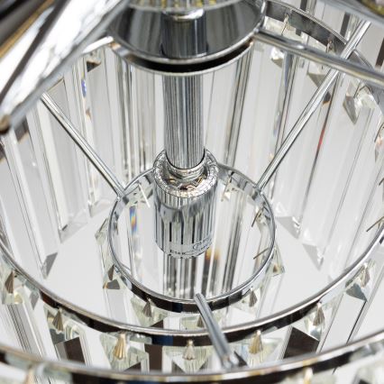 Brilagi - LED Lámpara colgante de cristal MOZART 5xE14/40W/230V cromo brillante