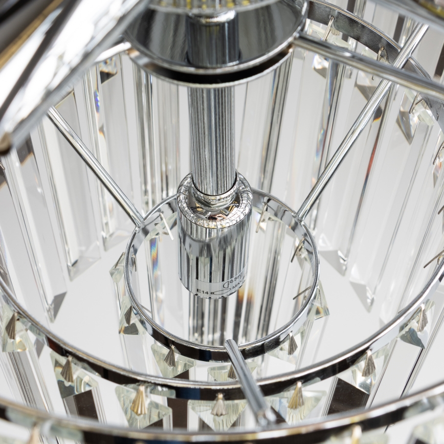 Brilagi - LED Lámpara colgante de cristal MOZART 5xE14/40W/230V cromo brillante