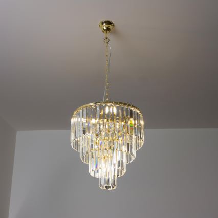Brilagi - LED Lámpara colgante de cristal MOZART 5xE14/40W/230V dorado