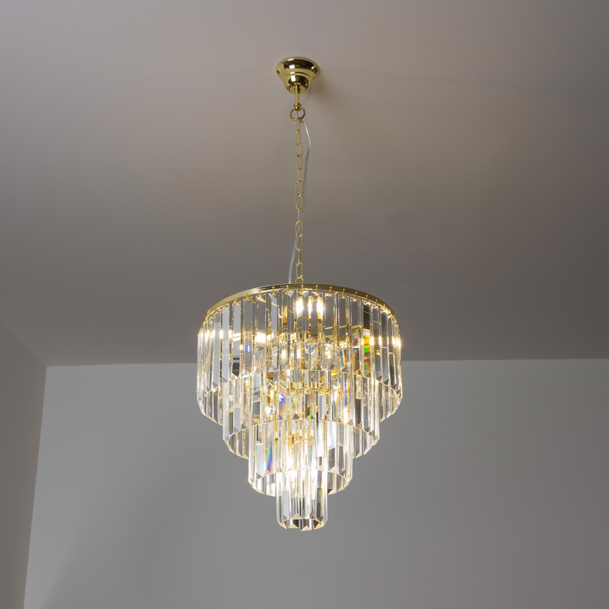 Brilagi - LED Lámpara colgante de cristal MOZART 5xE14/40W/230V dorado