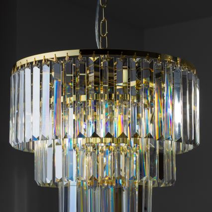 Brilagi - LED Lámpara colgante de cristal MOZART 5xE14/40W/230V dorado
