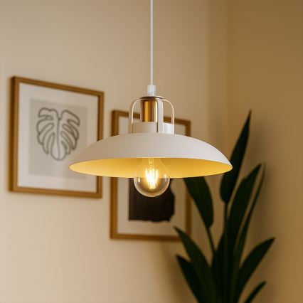 Brilagi - LED Lámpara colgante FLAMENGO 1xE27/60W/230V blanco