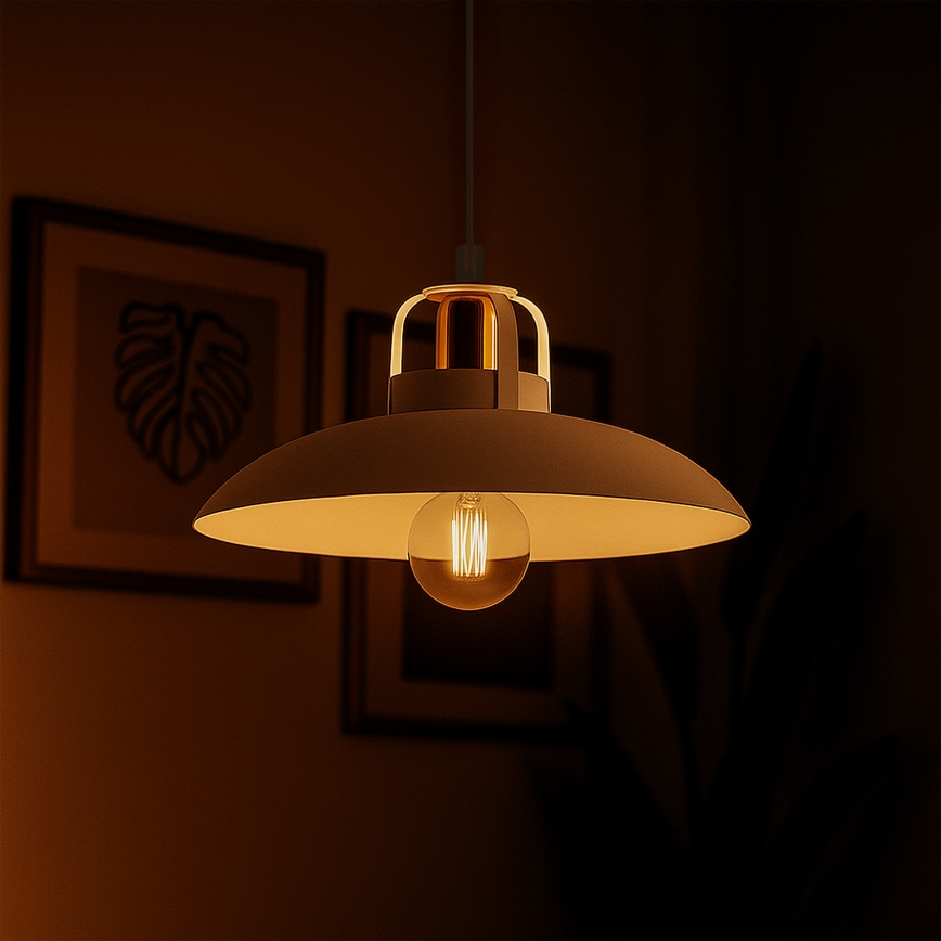 Brilagi - LED Lámpara colgante FLAMENGO 1xE27/60W/230V blanco