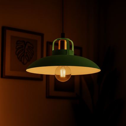 Brilagi - LED Lámpara colgante FLAMENGO 1xE27/60W/230V verde