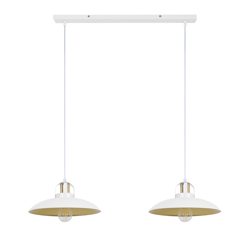 Brilagi - LED Lámpara colgante FLAMENGO 2xE27/60W/230V blanco