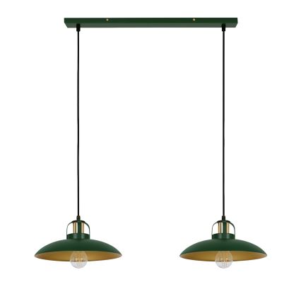 Brilagi - LED Lámpara colgante FLAMENGO 2xE27/60W/230V verde