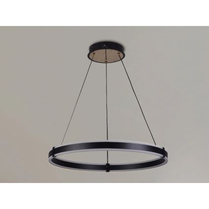 Brilagi - Lámpara colgante LED regulable suspendida por cable CIRCLE LED/85W/230V 3000-6500K Ø 60 cm negro/dorado + control remoto