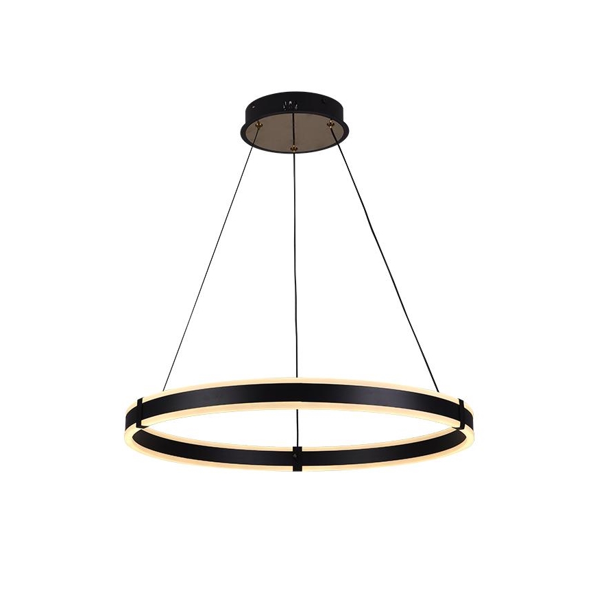 Brilagi - Lámpara colgante LED regulable suspendida por cable CIRCLE LED/85W/230V 3000-6500K Ø 60 cm negro/dorado + control remoto