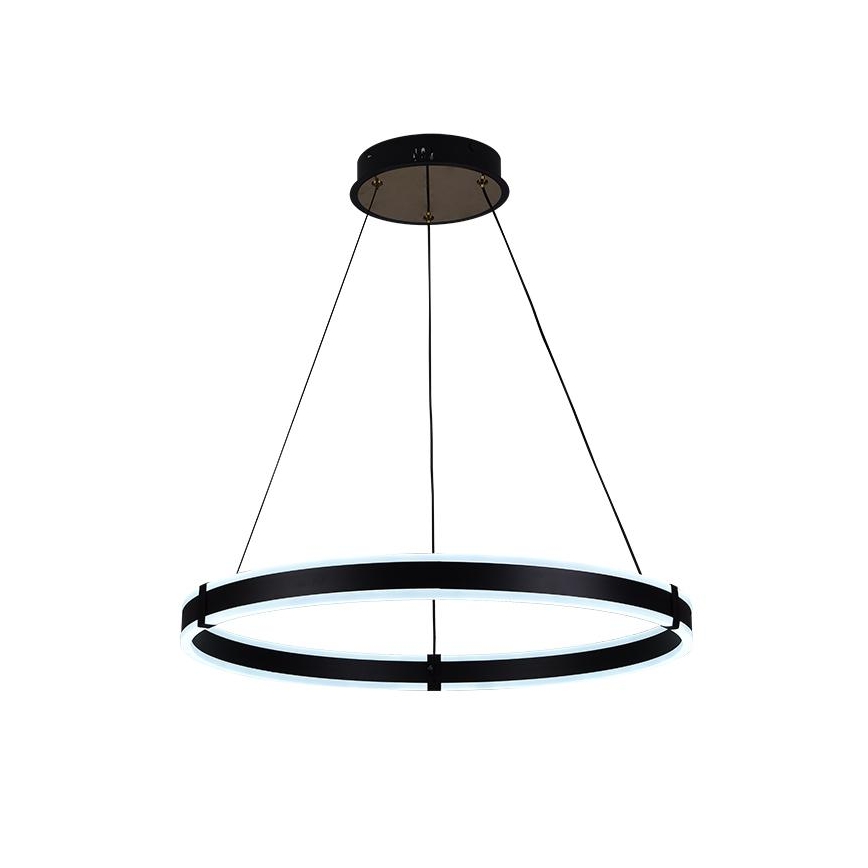 Brilagi - Lámpara colgante LED regulable suspendida por cable CIRCLE LED/85W/230V 3000-6500K Ø 60 cm negro/dorado + control remoto