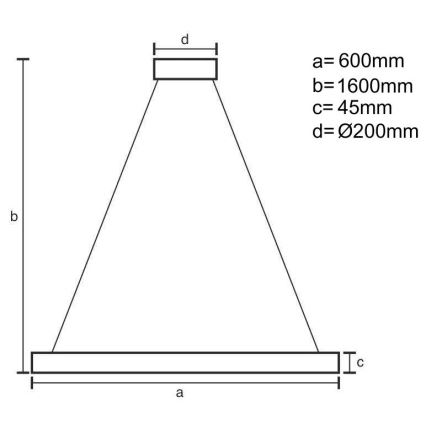 Brilagi - Lámpara colgante LED regulable suspendida por cable CIRCLE LED/85W/230V 3000-6500K Ø 60 cm negro/dorado + control remoto