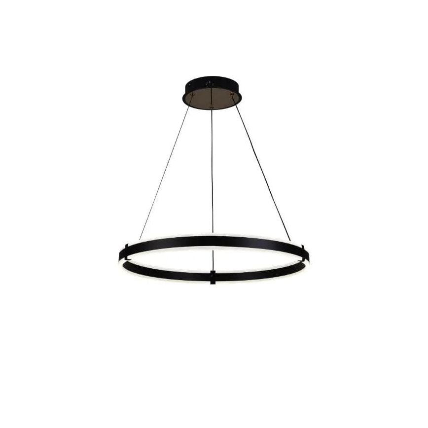 Brilagi - Lámpara colgante LED regulable en cable CIRCLE LED/85W/230V 3000-6500K diámetro 60 cm negra + mando a distancia