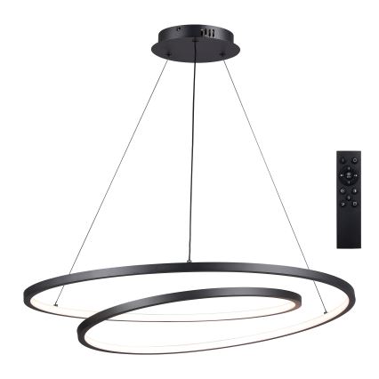 Brilagi - Lámpara colgante LED regulable con cable TWISTER LED 105 W, 230 V, 3000–6000 K, diámetro 100 cm, negra + mando a distancia