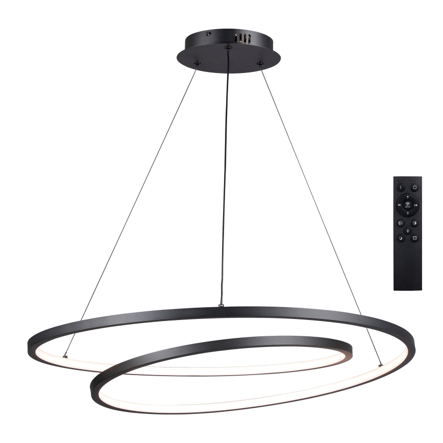 Brilagi - Lámpara colgante LED regulable con cable TWISTER LED 105 W, 230 V, 3000–6000 K, diámetro 100 cm, negra + mando a distancia
