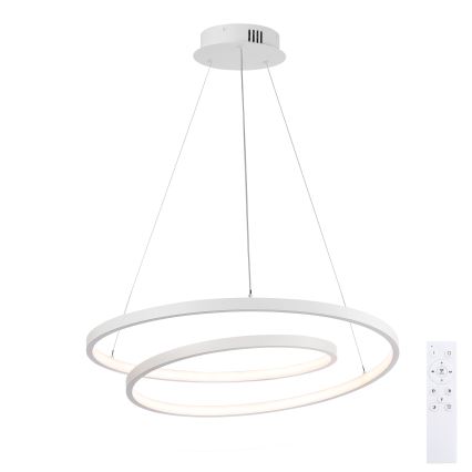 Brilagi - Lámpara colgante LED regulable TWISTER con cable de suspensión, 48 W, 230 V, 3000–6000 K, Ø 50 cm, blanca + mando a distancia