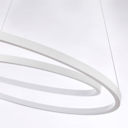 Brilagi - Lámpara colgante LED regulable TWISTER con cable de suspensión, 48 W, 230 V, 3000–6000 K, Ø 50 cm, blanca + mando a distancia