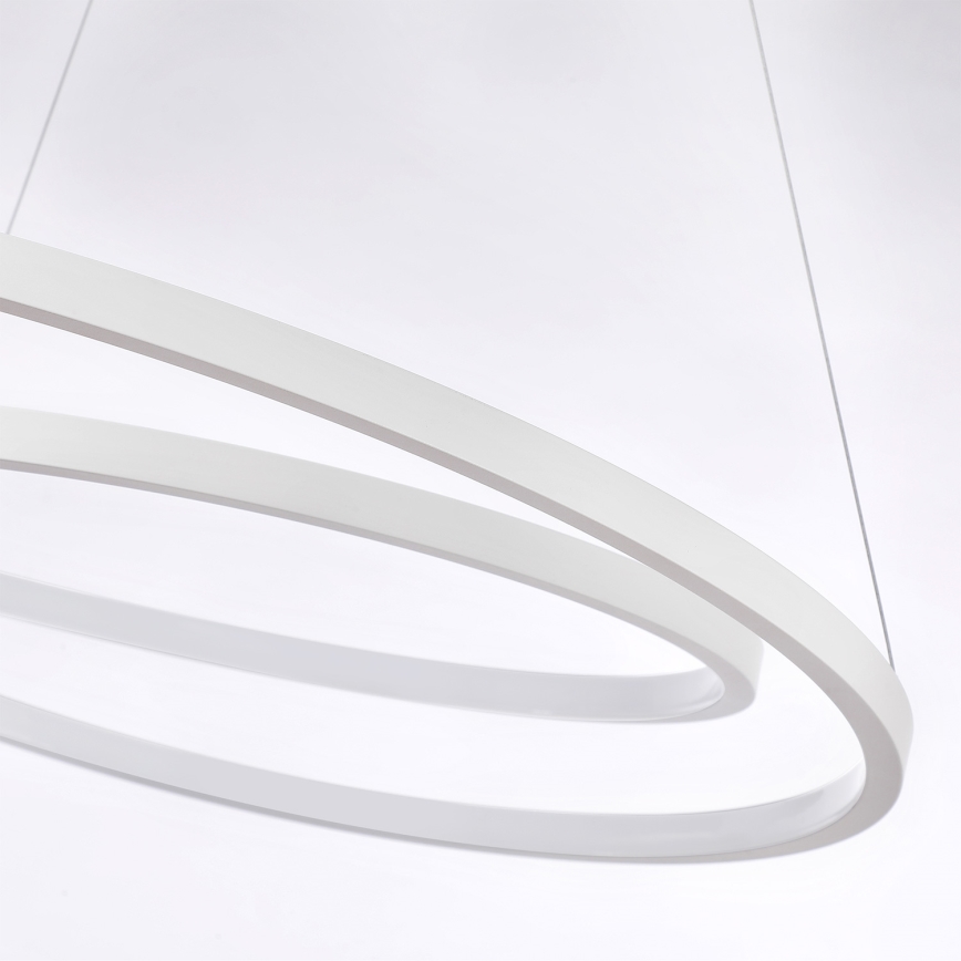 Brilagi - Lámpara colgante LED regulable TWISTER con cable de suspensión, 48 W, 230 V, 3000–6000 K, Ø 50 cm, blanca + mando a distancia