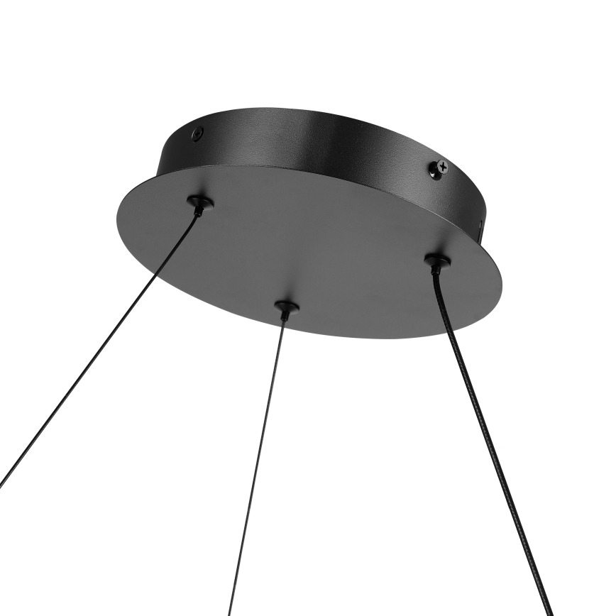 Brilagi - Lámpara colgante LED regulable suspendida por cable TWISTER LED/48W/230V 3000-6000K Ø 50 cm negra + control remoto